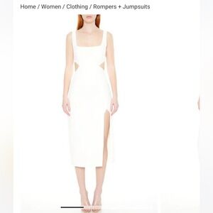 Forever 21 Square-Neck Cutout Midi Dress size small